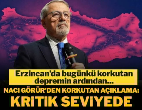 Erzincan'da bugünkü depremin ardından Naci Görür'den korkutan açıklama: Kritik seviyede