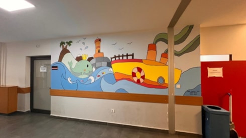 Cerrahpaşa'nın canlı duvarları hasta çocuklar ve ailelerinin yüzünü güldürdü